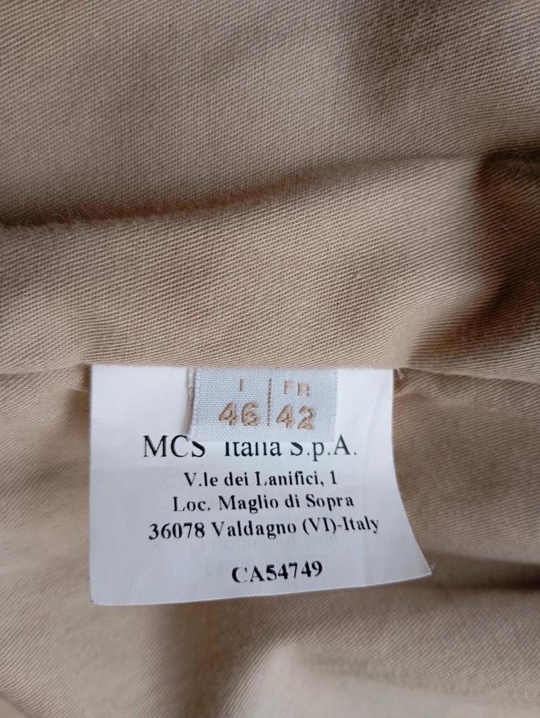 Jolie veste femme - en cuir véritable - Mcs - beige sable - style vintage américain - taille L/xl