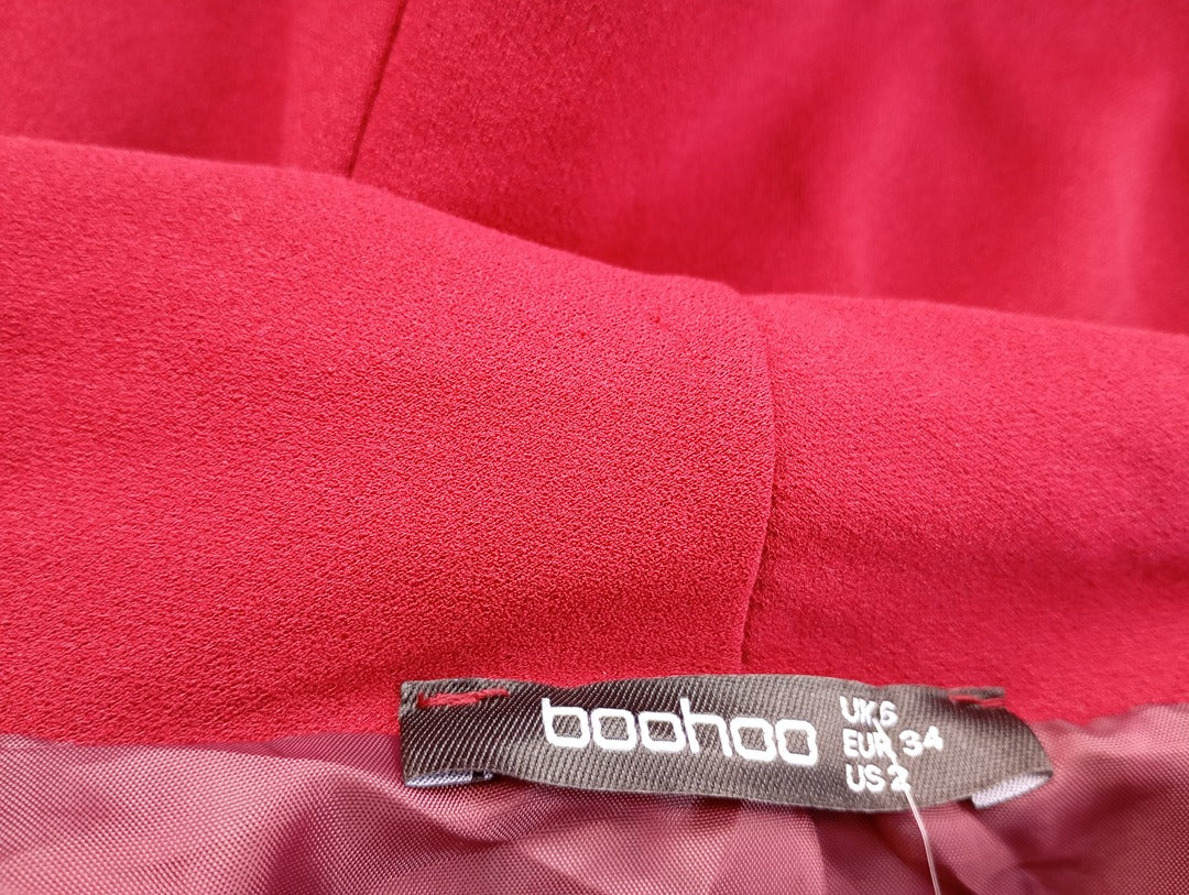 Blazer manches longues Boohoo - 34 - Rouge/bordeau - neuf