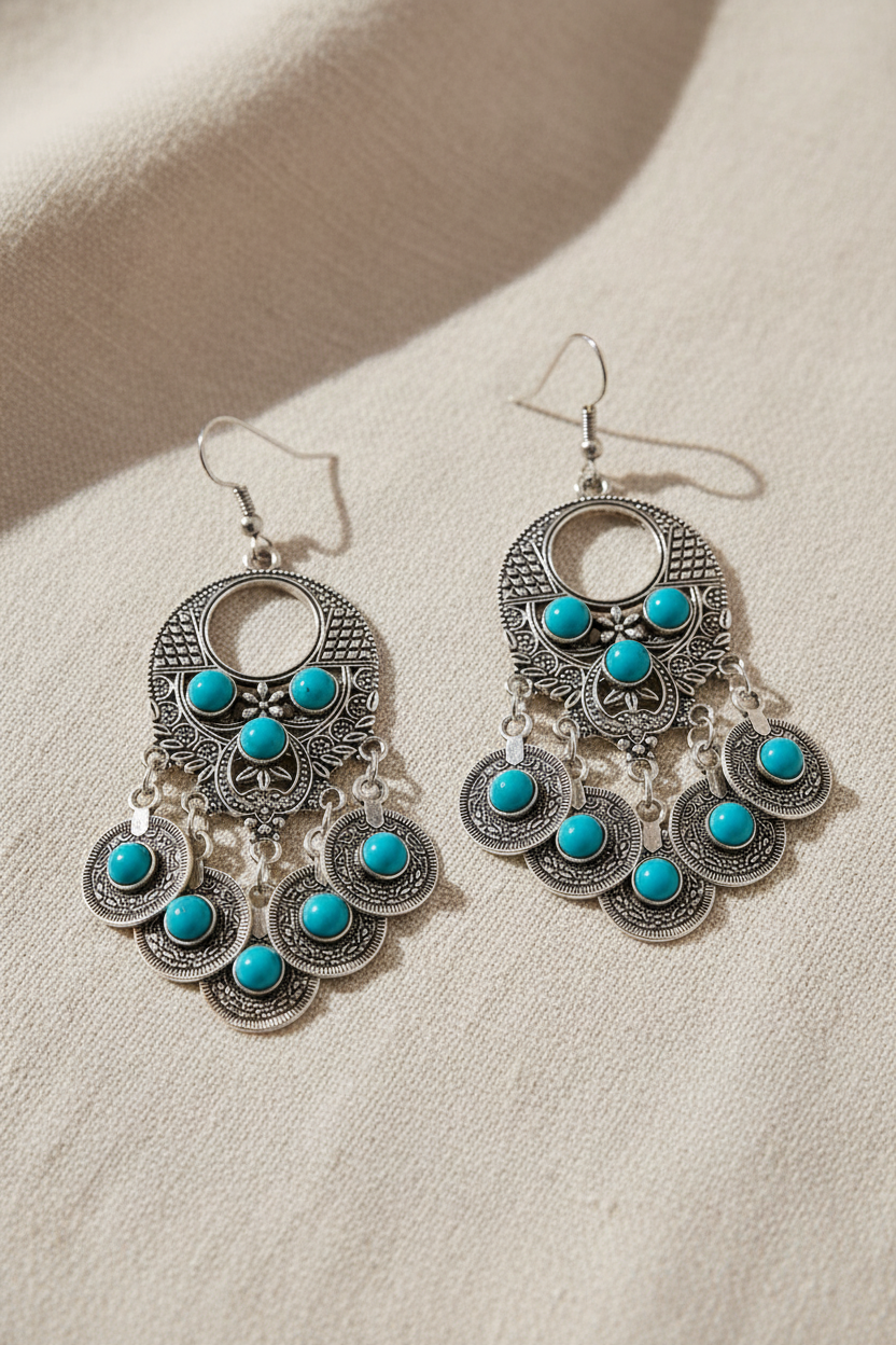 Boucles turquoise éditorial KiyaDressPro