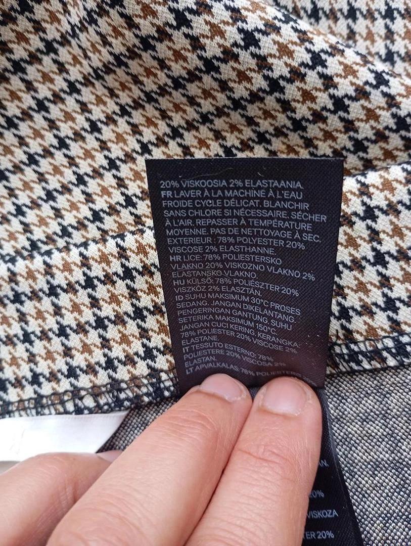 Jupe formelle à carreaux H&m - S - beige - multicolore