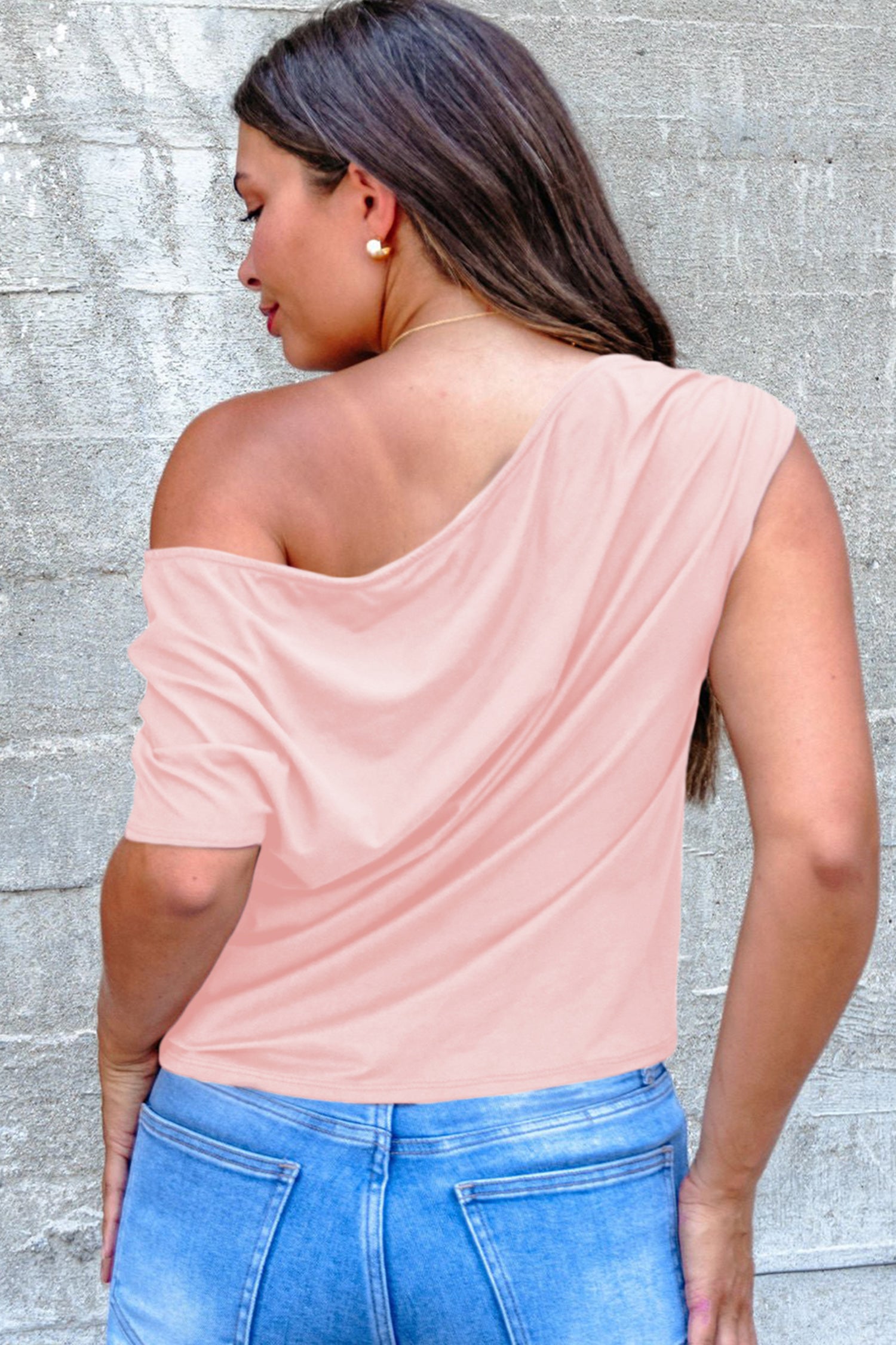 Top Grande Taille Col Asymétrique — 5 Coloris