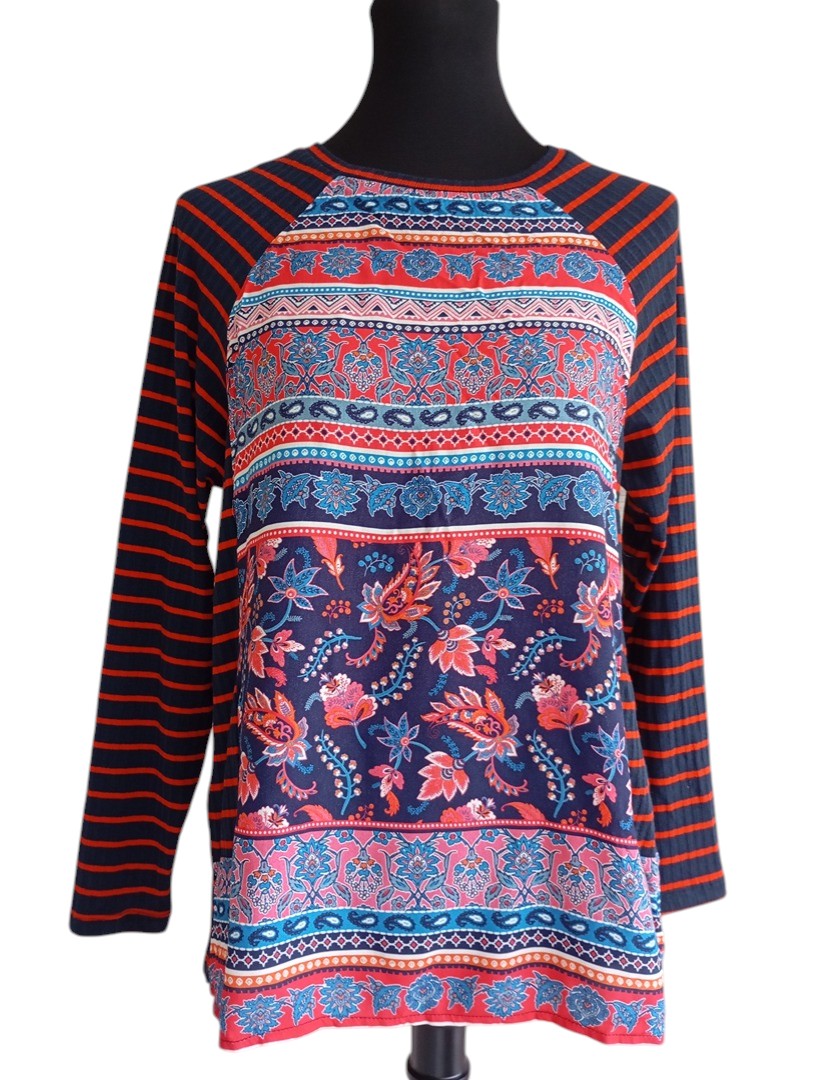 Blouse manches longues multicolore — October — Taille S