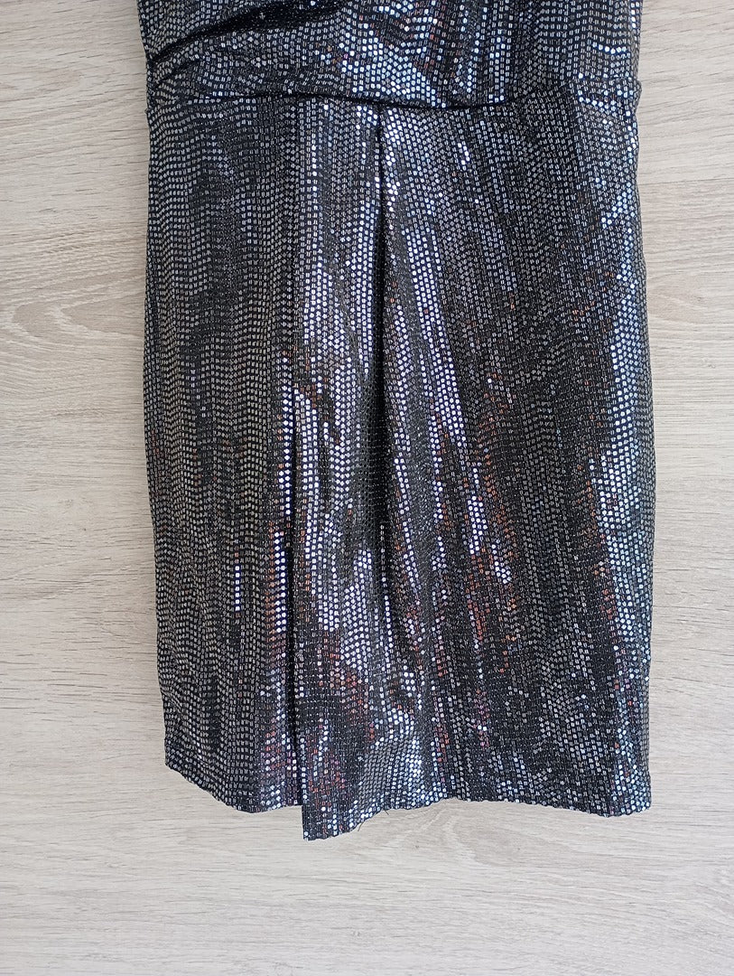 Superbe robe de soirée scintillante - Lefties taille S - Gris - neuve