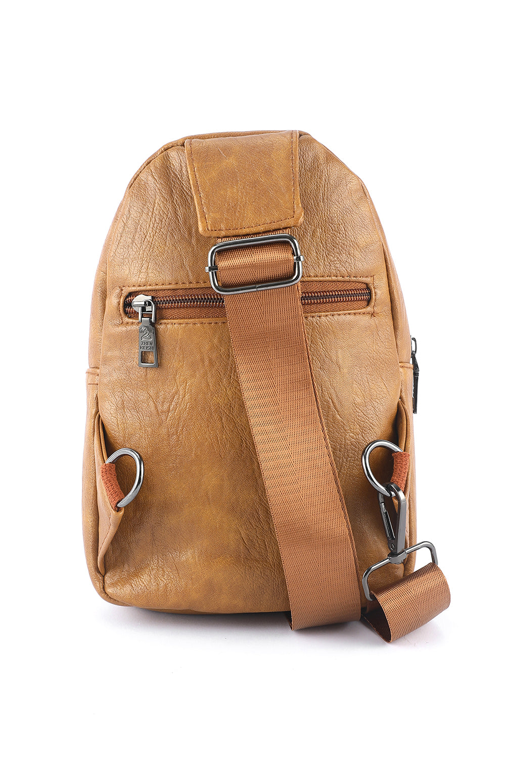 Sac bandoulière kaki vintage - Poches multiples - Simili-cuir