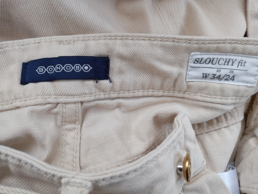 Jean slouchy Bonobo taille 34 - Beige - Très bon état - 100% coton