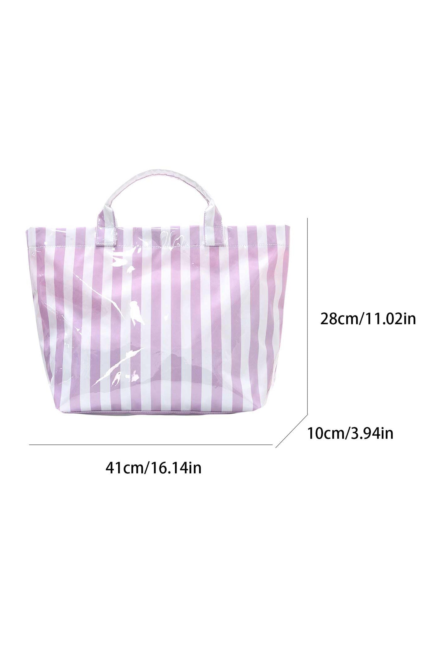 Grand Sac Cabas Vinyle Rayures Noir & Blanc