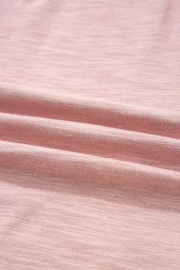 Blouse Rose Poudré — Col en V et Manches Batwing Broderie Œillets