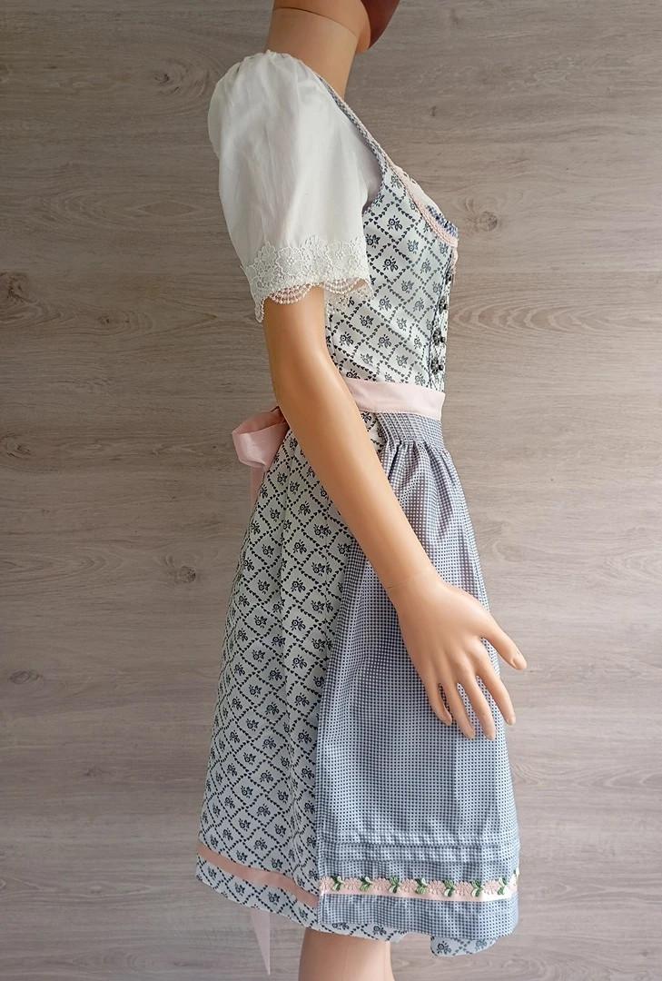 Dirndl - tenue traditionnel femme Krüger taille Xs grise et rose costume robe