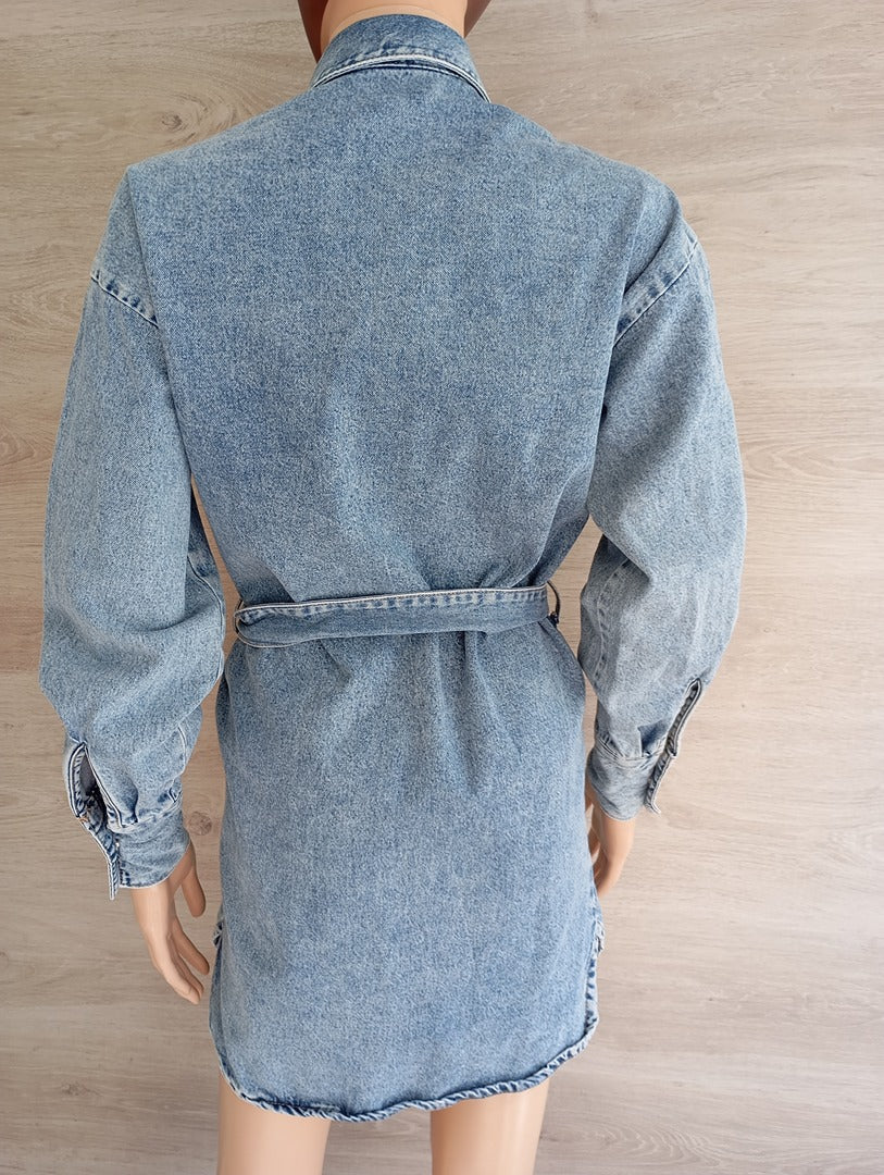 Robe en jean manches longues H&m - Xs - Bleu - Très bon état
