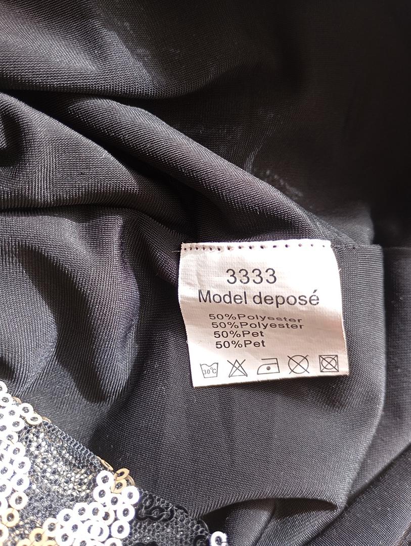 Robe de soirée dos nu noir & doré — Soky & Soka — Taille M — Très bon état