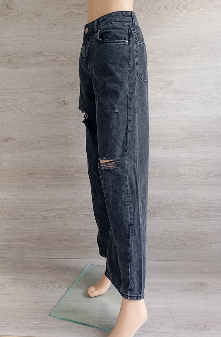 Jean déchiré H&m Divided - 34 - Noir délavé - Très bon état