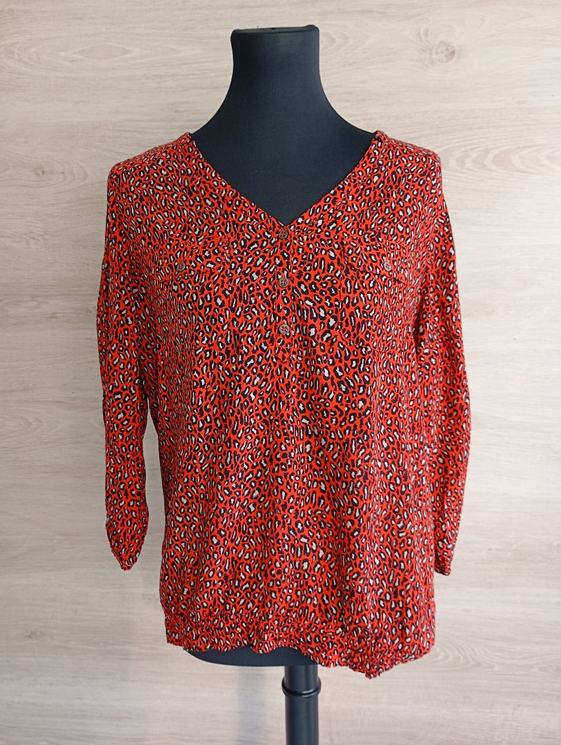 Blouse Bréal - 40 - Rouge - Très bon état - viscose