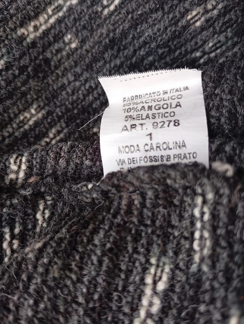 Robe courte d'hiver en maille Moda Carolina - manches longues - S - gris - col cheminé - poches