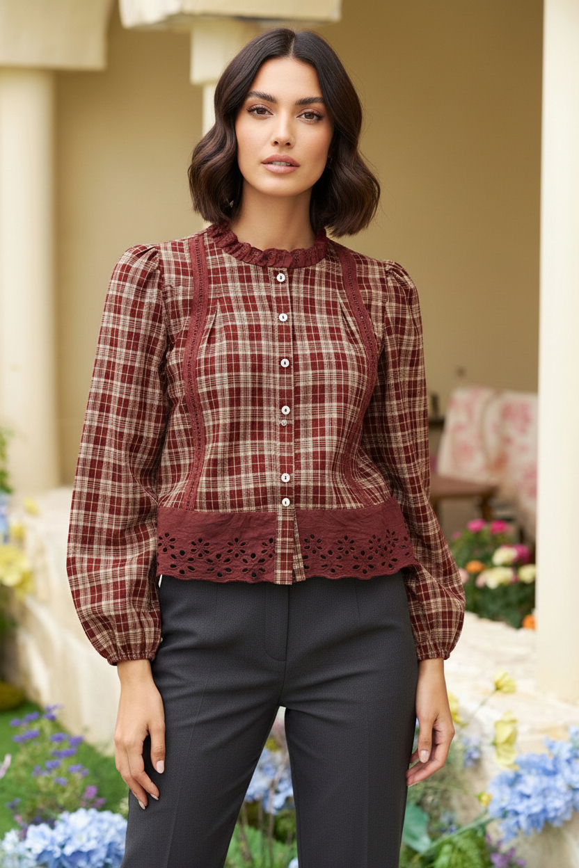 Chemise carreaux rouge - chemise portée en dehors