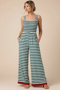 Combinaison Rayures Vertes — Style Parisien Chic