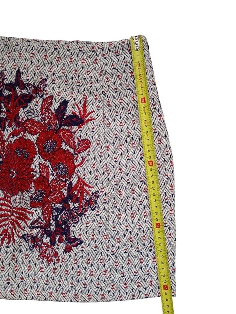 Mini-jupe 🌸 Springfield 🌸 38 - multicolore - Neuf avec étiquette - tissage jacquard - broderies