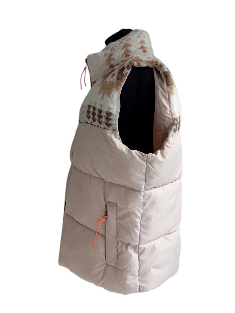 Doudoune sans manches matelassée crème — H&M Outdoor — Taille L
