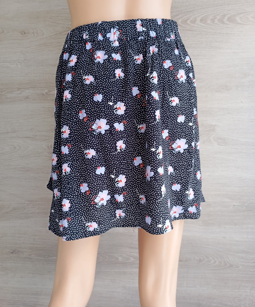 Jupe courte Naf Naf - 38 - multicolore - Très bon état - motif floral