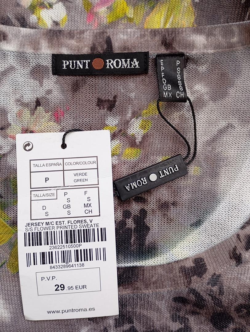 Joli tee-shirt manches courtes - Punto Roma - S - Multicolore - Neuf avec étiquette