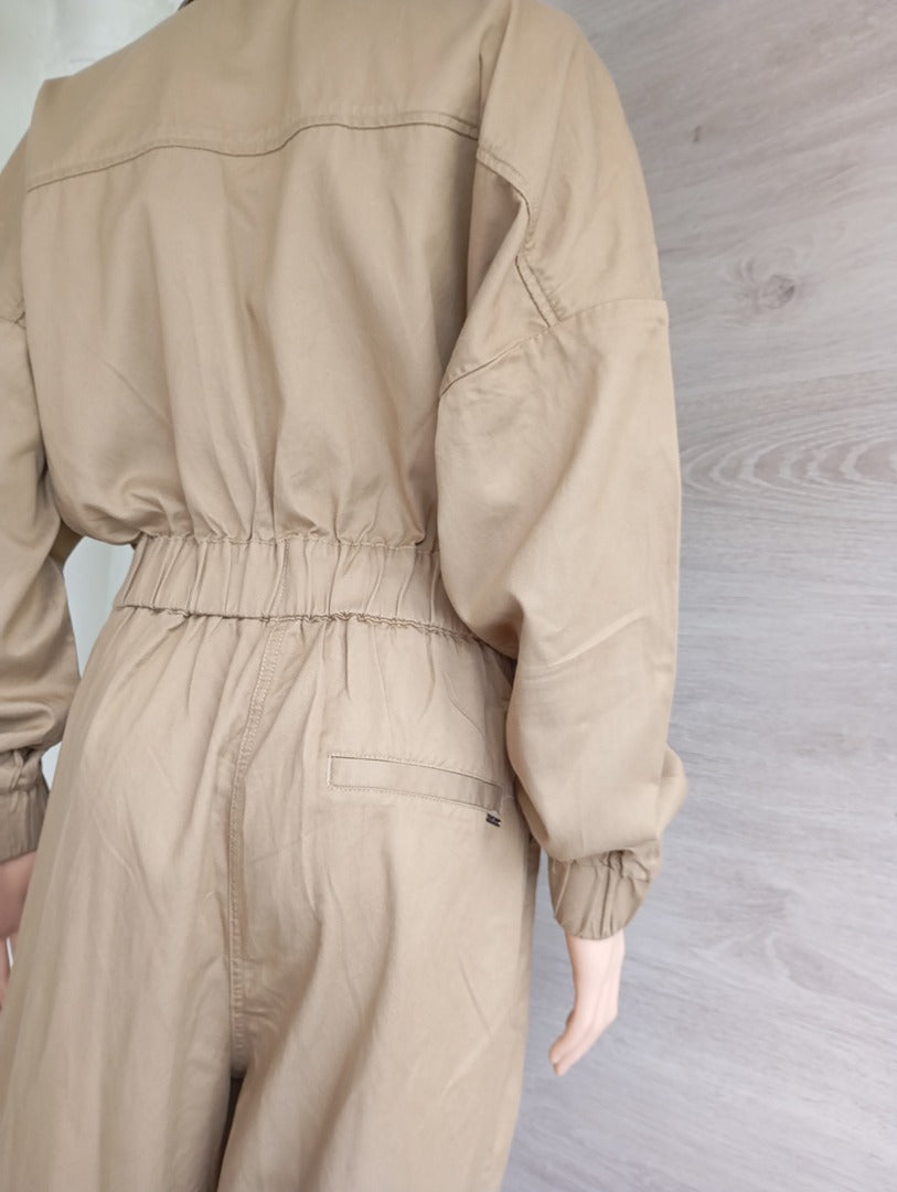 Combinaison pantalon manches longues 🌸 Salsa 🌸 L - Khaki - ceinturée - 100% lyocell