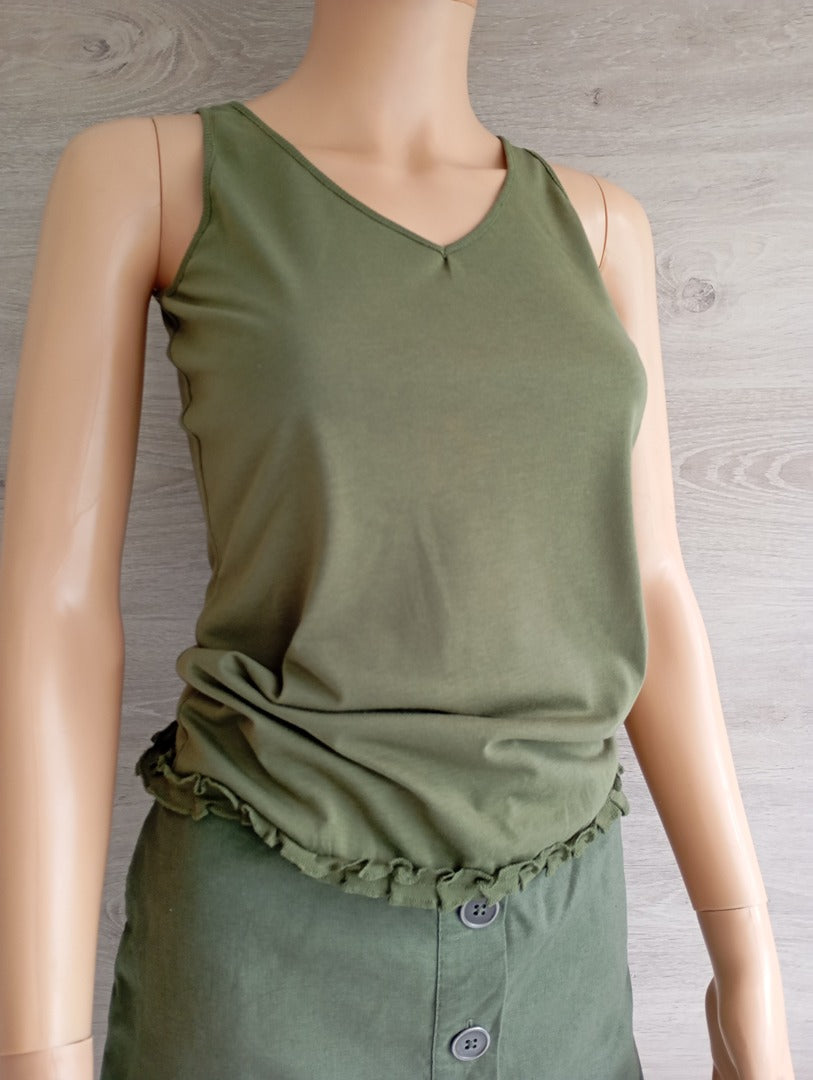 Débardeur Paco's Louis - S - Kaki - Neuf avec étiquette
