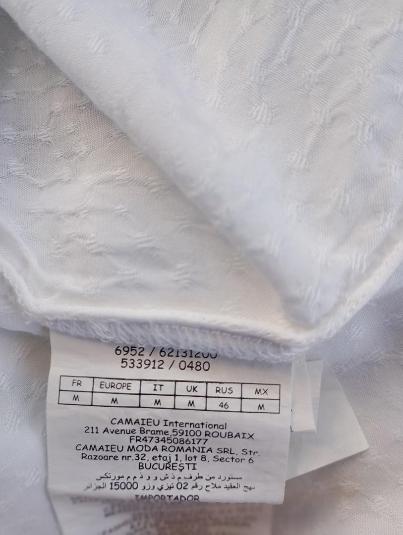 Blouse manches courtes - Camaieu - M - Blanc - très bon état - viscose