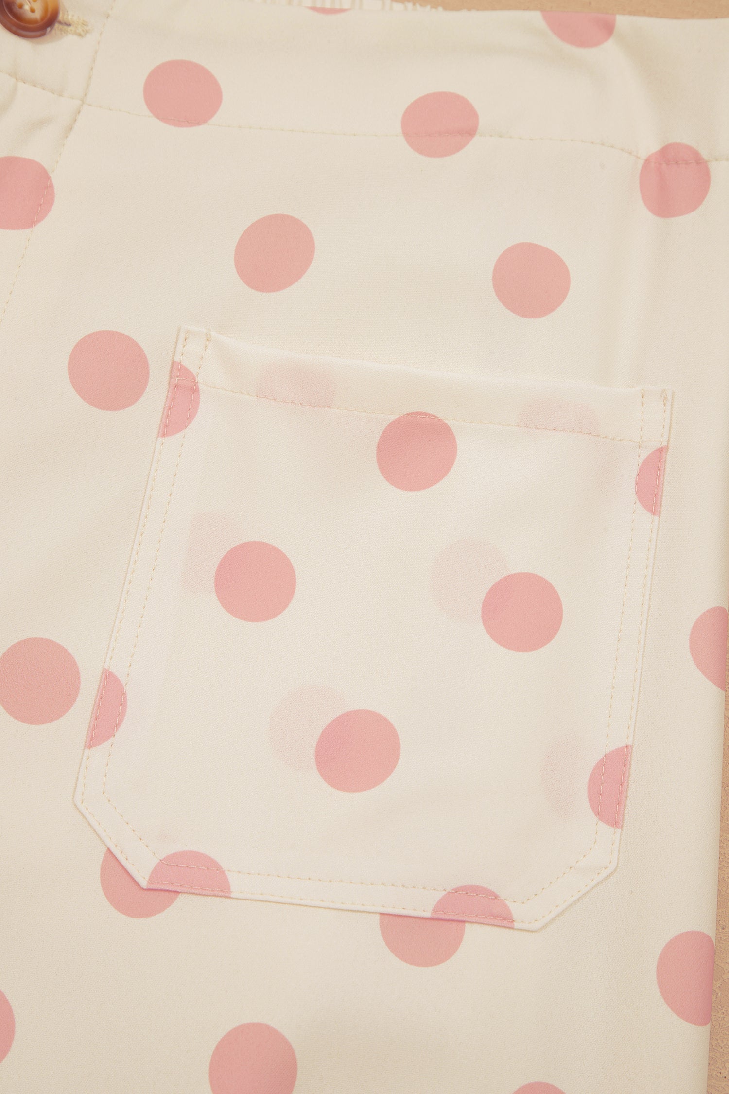 Pantalon à pois – coupe droite taille mi-haute