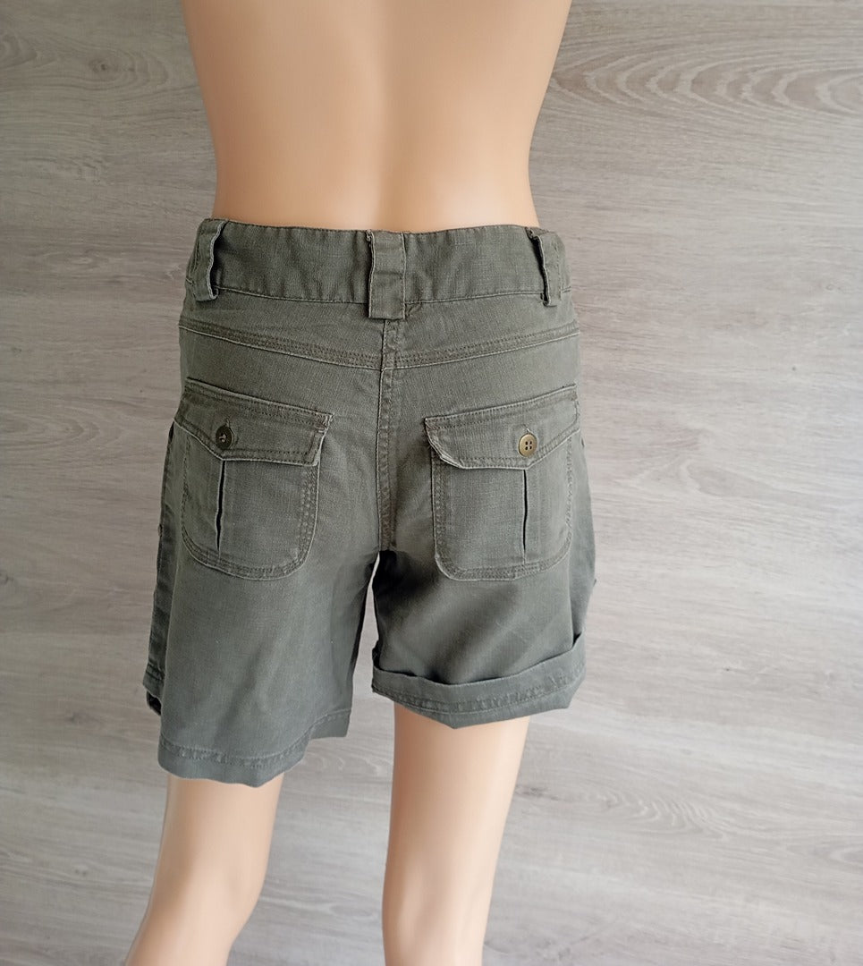 Short cargo - kiabi - S - Kaki - Très bon état - lin et coton
