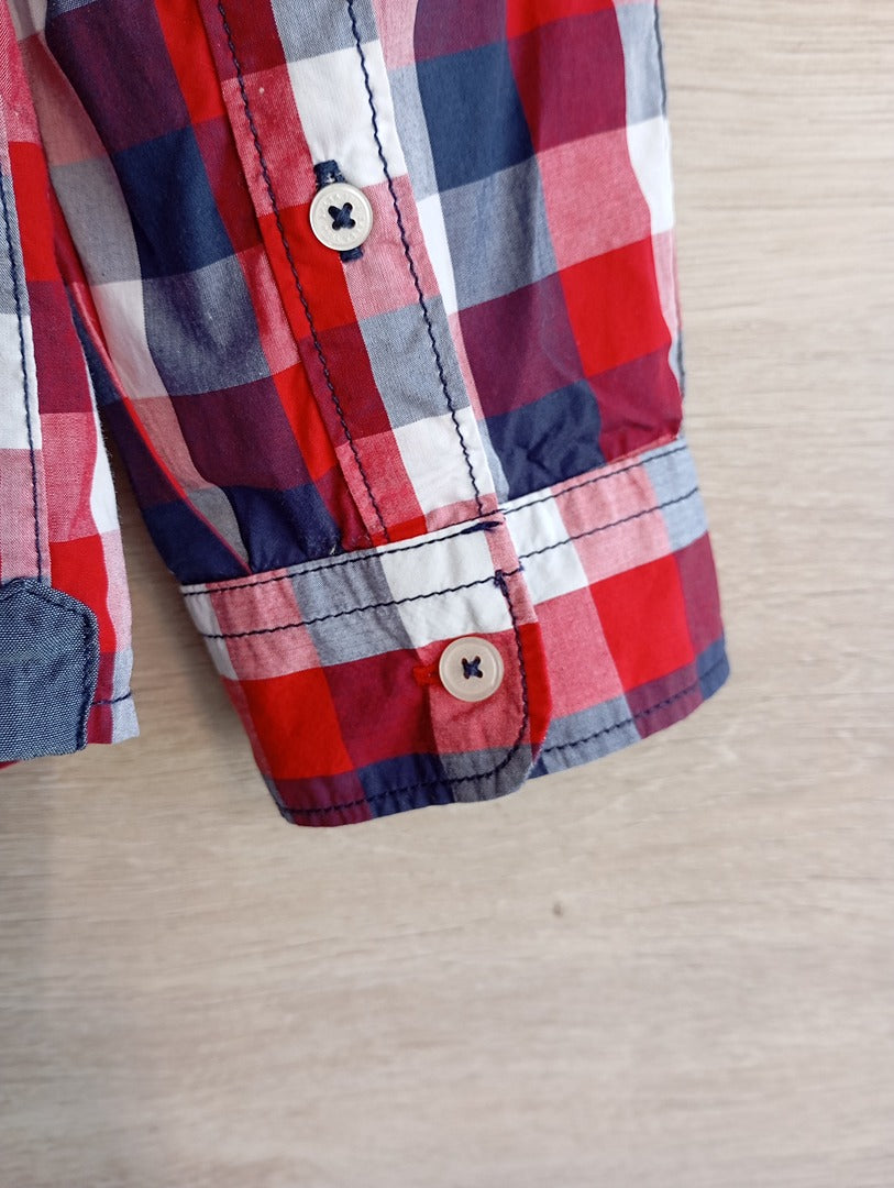 Chemise manches longues homme - Salsa - L - Rouge/multicolore - Très bon état
