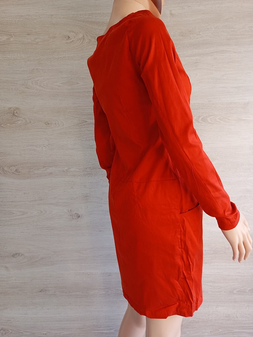 Robe courte - manches longues - Skunkfunk Madge - M - Rouge/orangé - Neuf avec étiquette