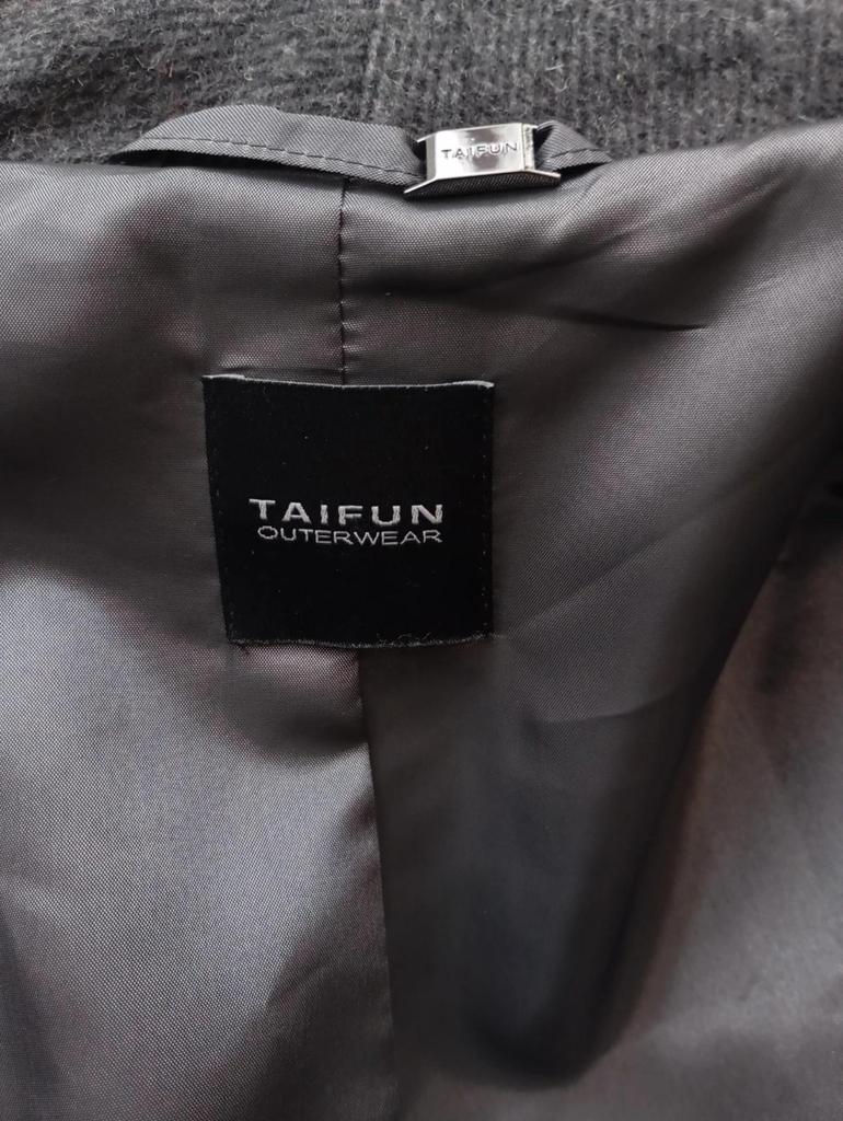 Superbe manteau gris en laine avec ceinture - Taifun - taille L/xl