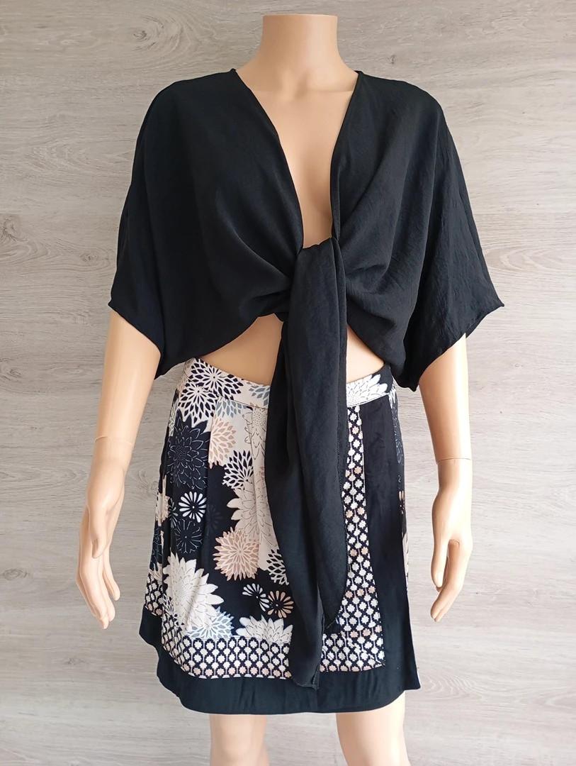 Haut - top - bolero 🌸 New Collection 🌸 Taille unique - Noir - manches courtes - modèle Mariana
