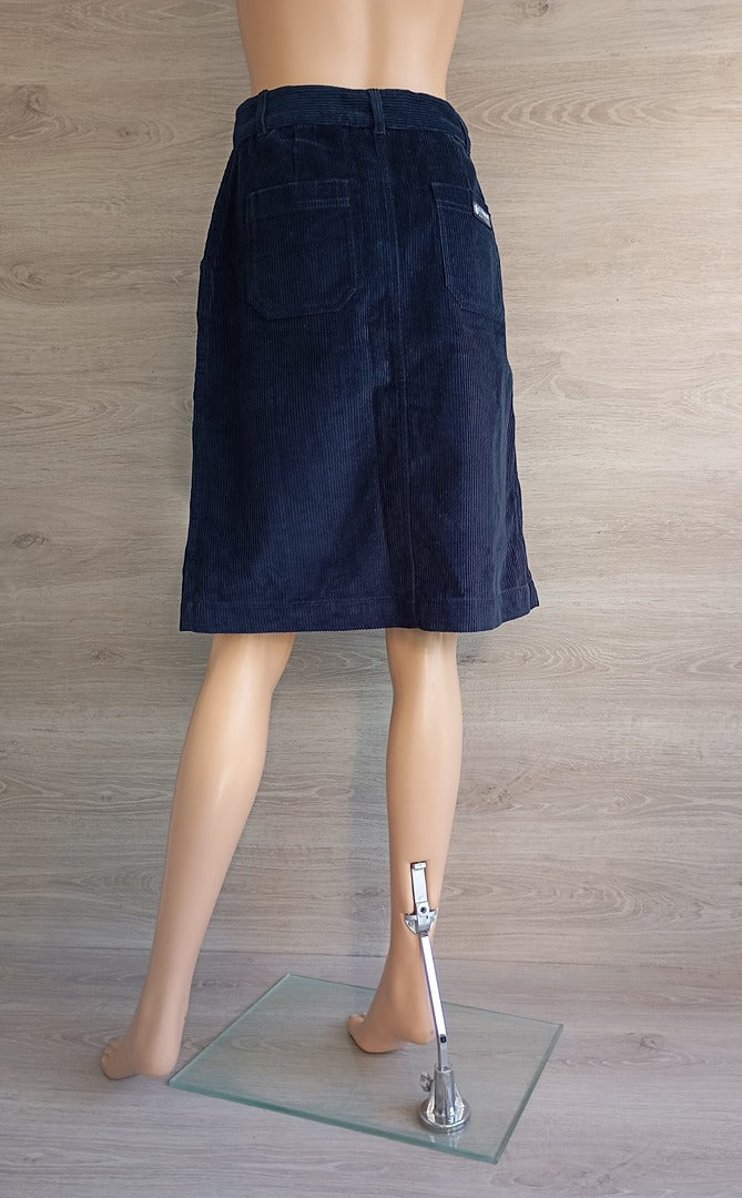 Jupe courte en velours bleu marine - Element - XS - Neuve