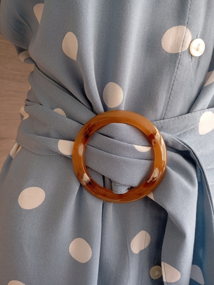 Robe chemise bleu ciel à pois — Bershka — Taille S — Très bon état