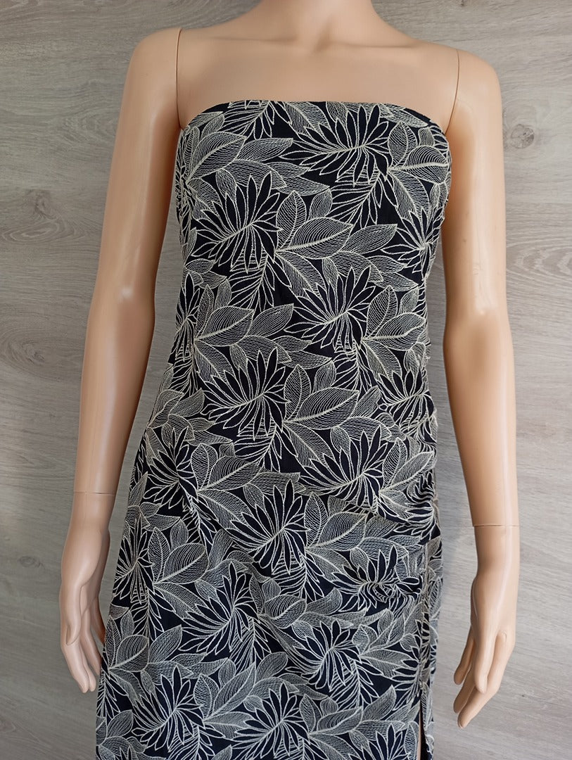 Robe bustier fleurie noir & beige — Zara — Taille L — Neuve