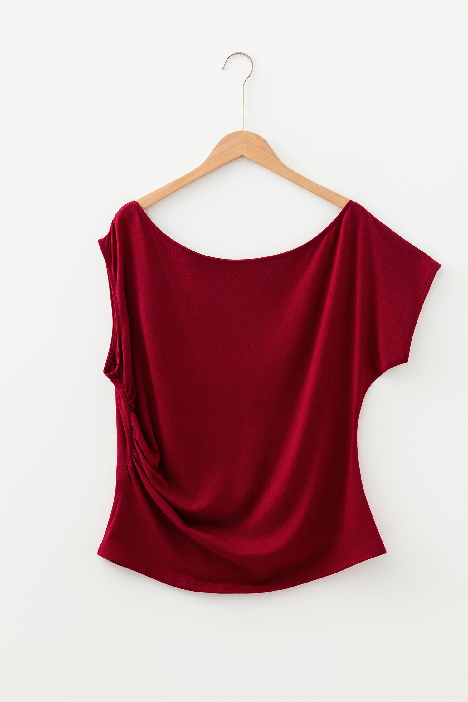 Top Grande Taille Col Asymétrique — 5 Coloris