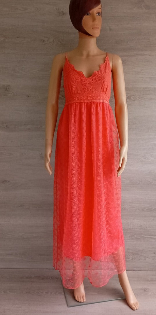 Robe maxi à brides 🌸 Holly Bracken 🌸 Tu - Corail - Neuf