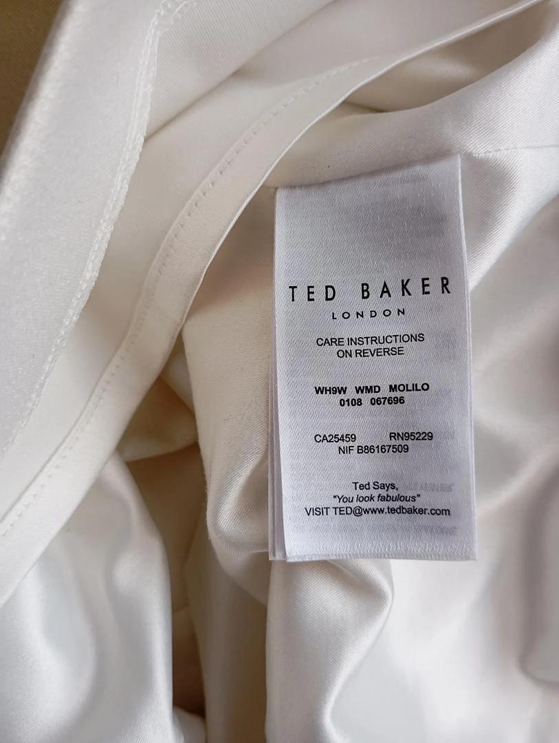 Robe mi-longue blanche imprimé nature — Ted Baker — Taille S — Très bon état