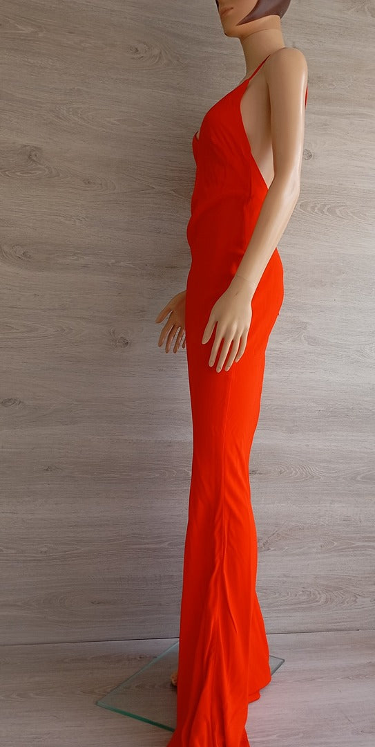Magnifique robe longue dos nu Asos taille 32 - Rouge - neuve - 100% viscose