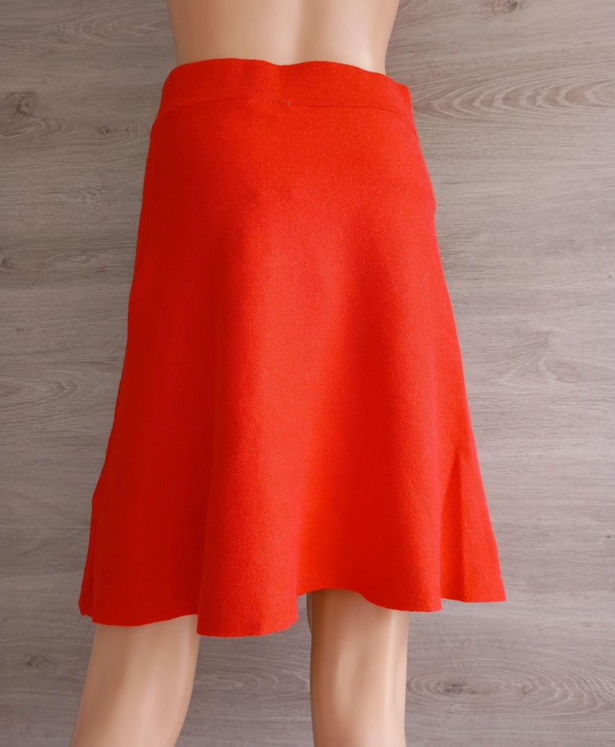 Jupe courte d'hiver 🌸 Skfk 🌸 38 - Corail - Neuf avec étiquette - 100% coton biologique - maille