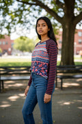 Blouse manches longues multicolore — October — Taille S