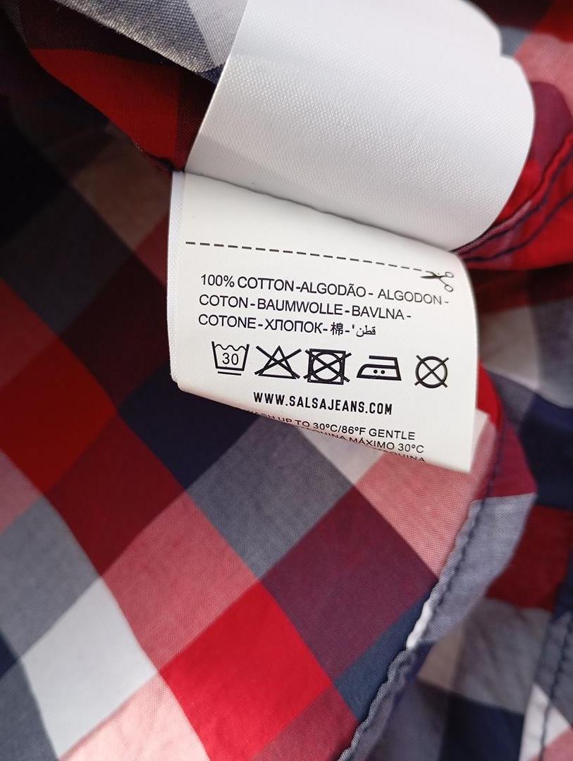 Chemise manches longues homme - Salsa - L - Rouge/multicolore - Très bon état