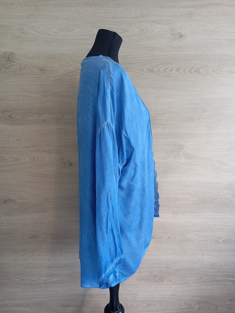 Kimono R.s. moda - Taille unique - Bleu - Neuf - 100% viscose