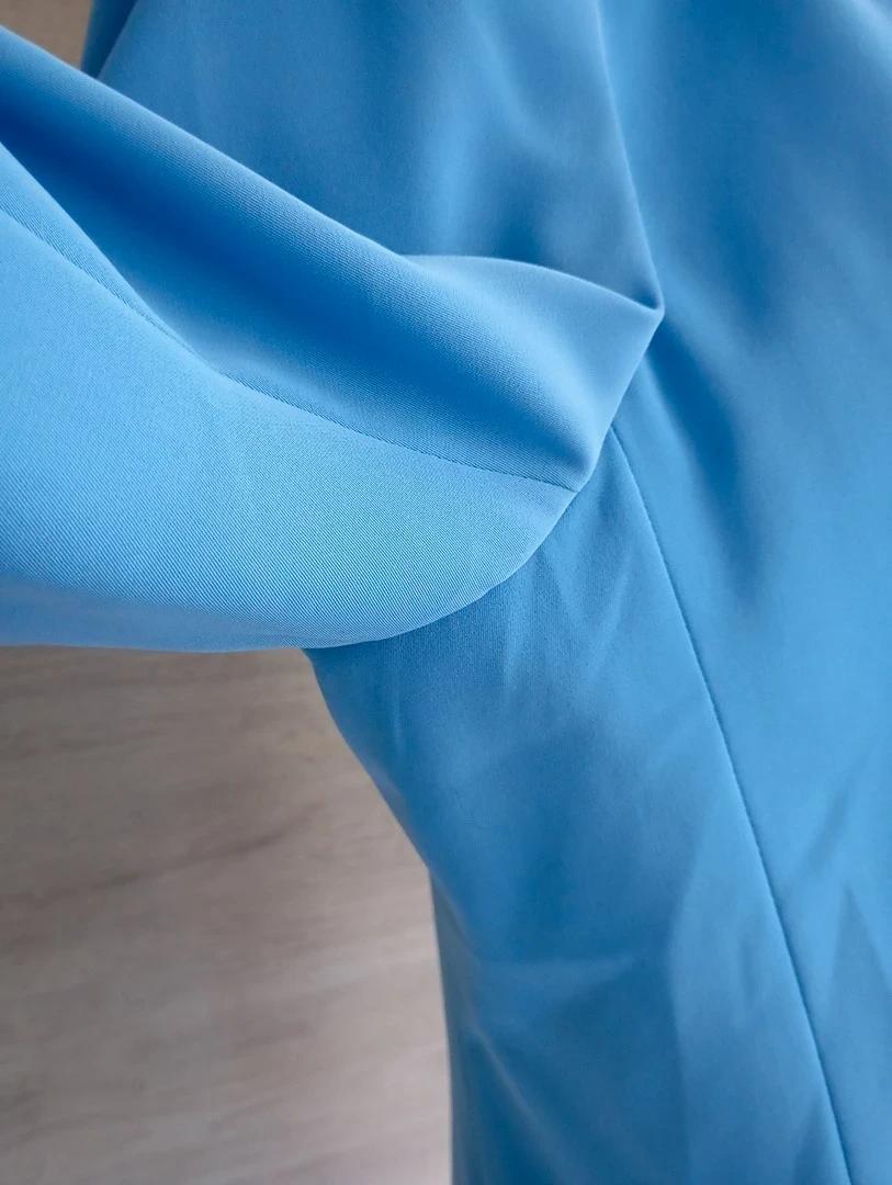 Tailleur bleu clair femme veste et jupe vintage S/m Atika
