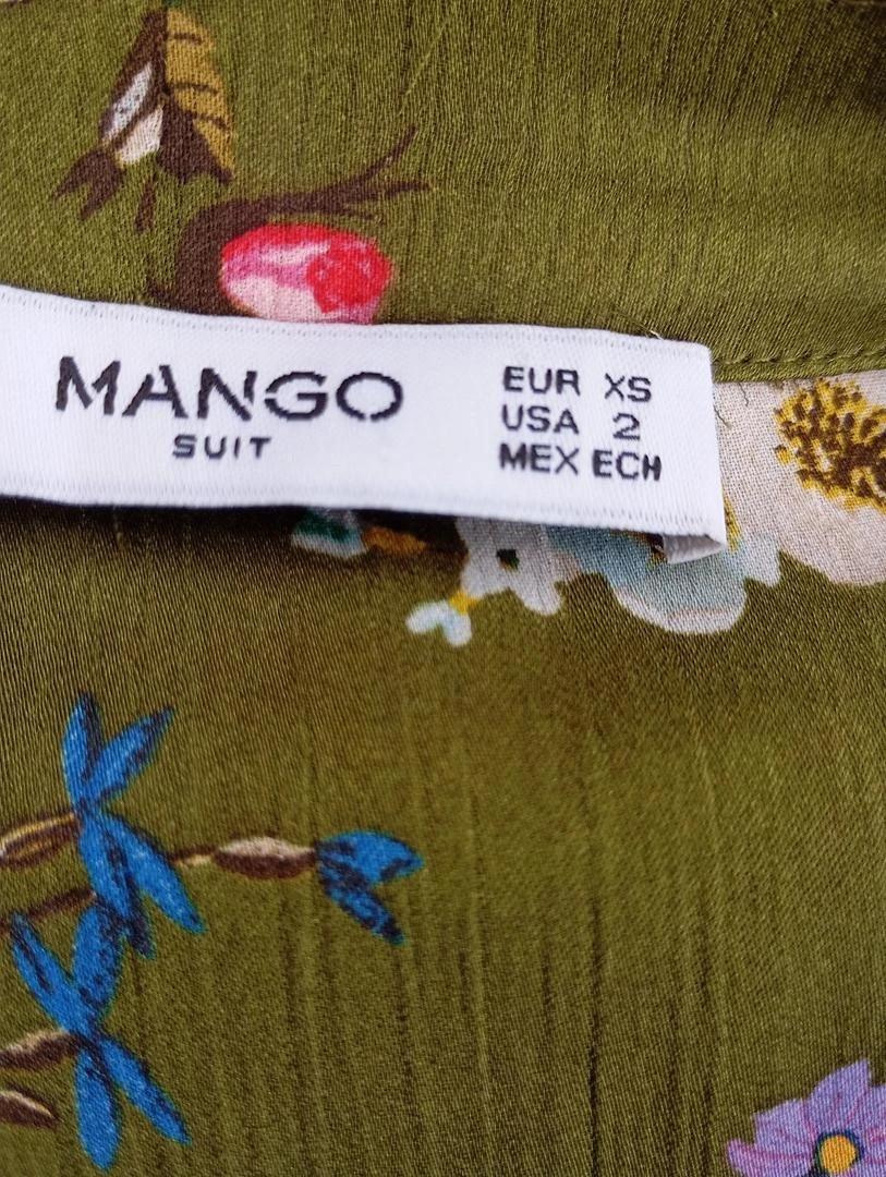 Robe midi Mango - Xs - Kaki - Très bon état