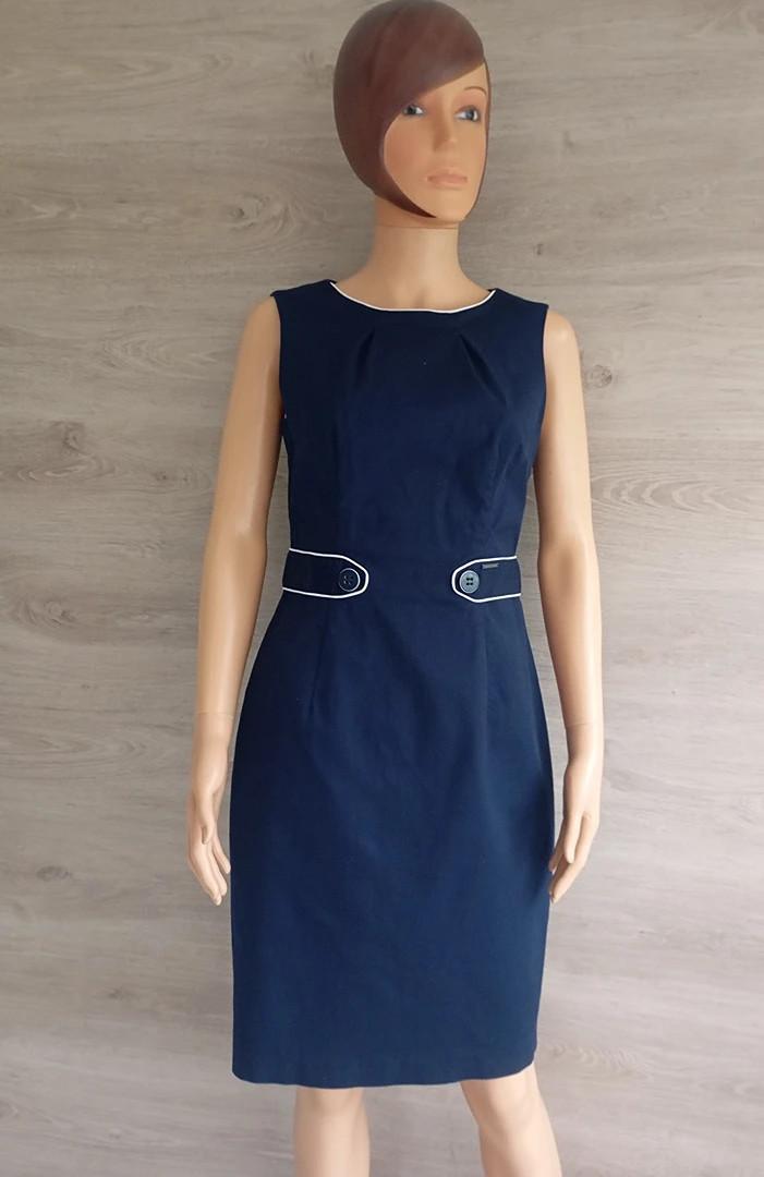 beau tailleur veste/robe f - Orsay taille S/m- marine et blanc en très bon état
