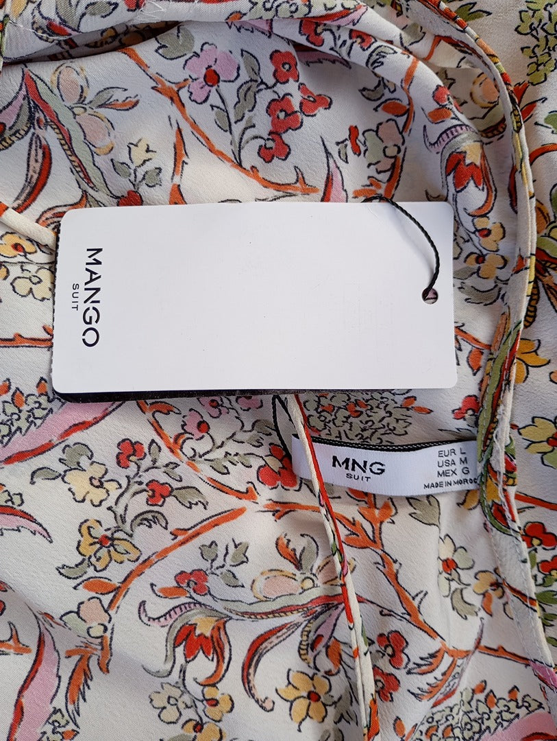 Débardeur fleuri crème — Mango — Taille L — Neuf