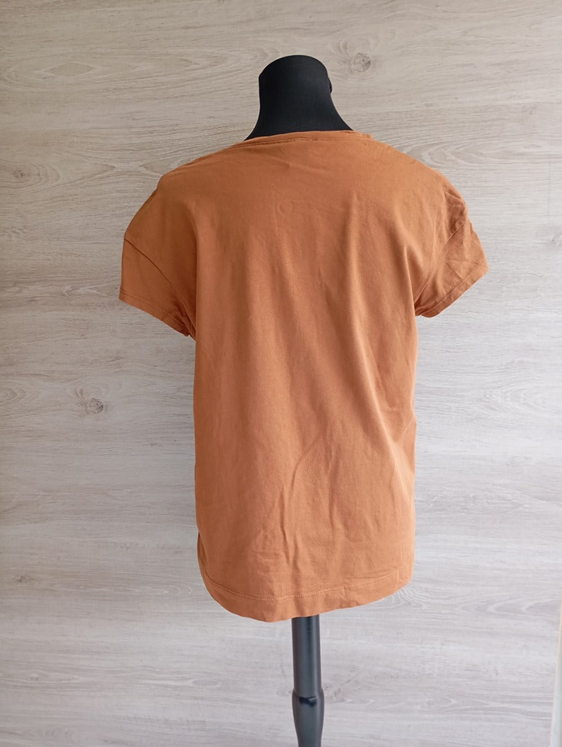 T-shirt manches courtes - Johanna Paris - Taille unique - Marron - Très bon état