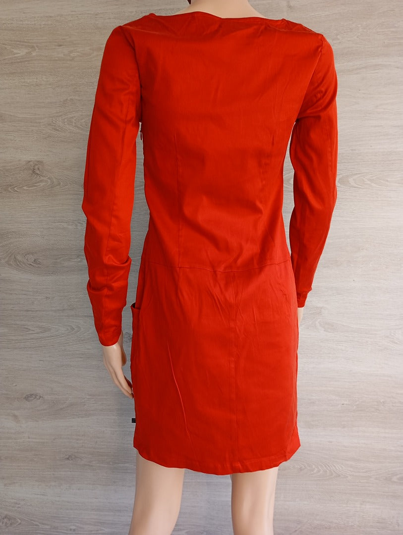 Robe courte - manches longues - Skunkfunk Madge - M - Rouge/orangé - Neuf avec étiquette