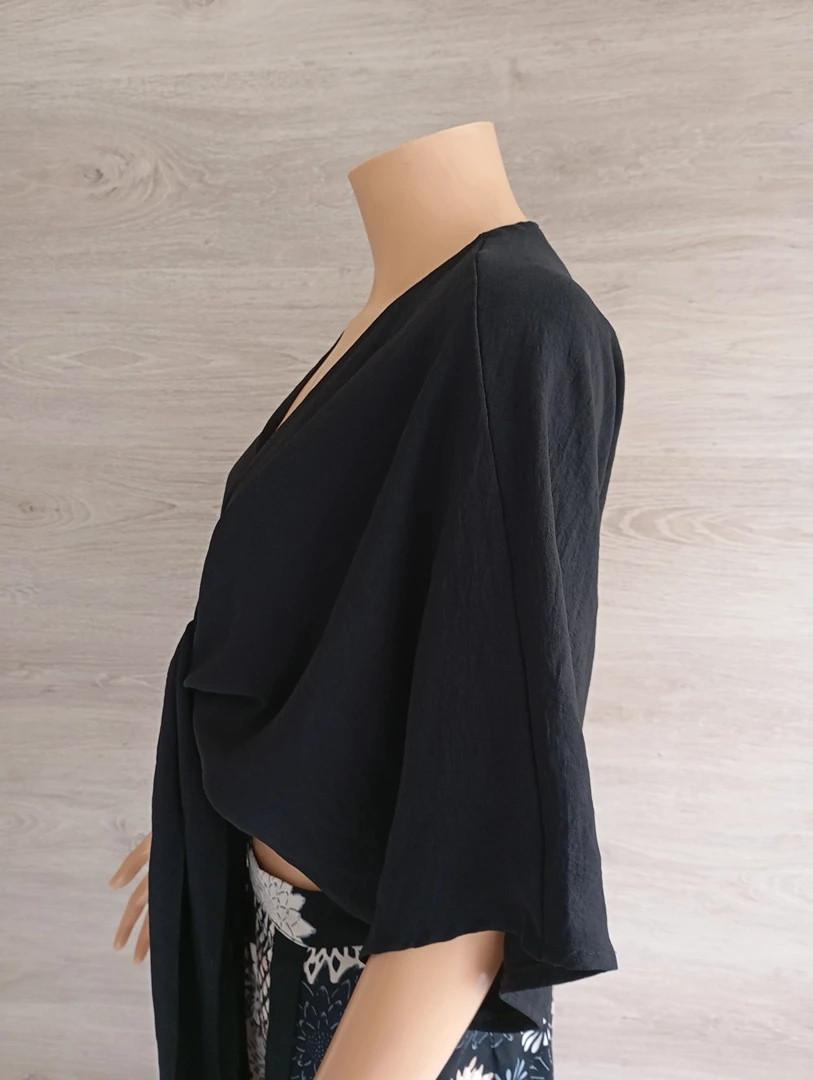 Haut - top - bolero 🌸 New Collection 🌸 Taille unique - Noir - manches courtes - modèle Mariana